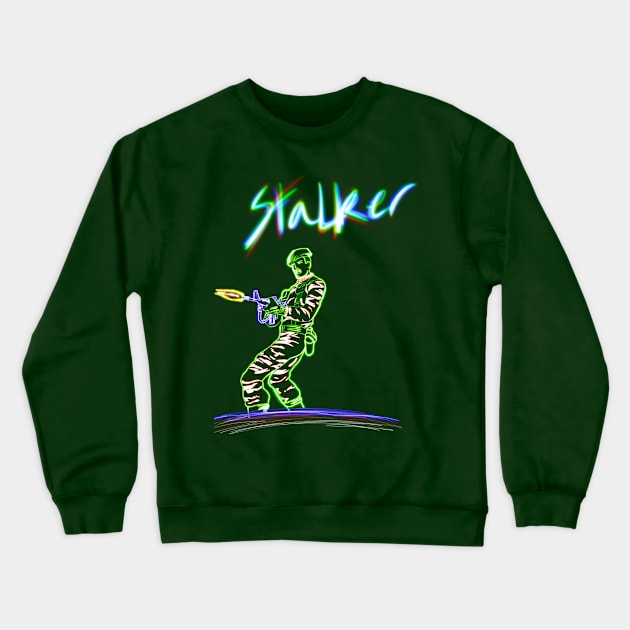 Neon Stalker 2 Crewneck Sweatshirt by CaptainOceanSkydive